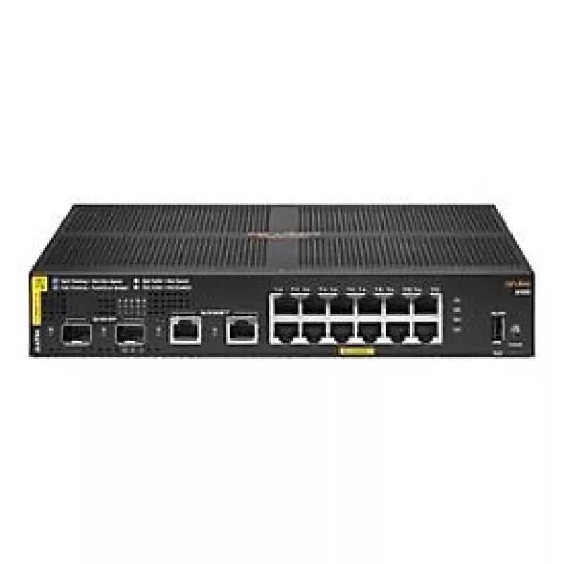 HPE Aruba Networking 6100 12G Class4 PoE 2G/2SFP+ 139W Managed L3 Gigabit Ethernet (10/100/1000) Power over Ethernet (PoE) 1U Schwarz