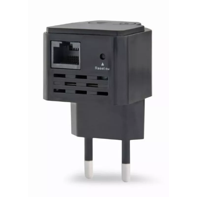 Netzwerk-Repeater GEMBIRD WNP-RP300-03-BK, 300 Mbps, 2,4 GHz, 802.11g, 1x RJ-45, interne 3 dBi Antenne, AC 100–240V