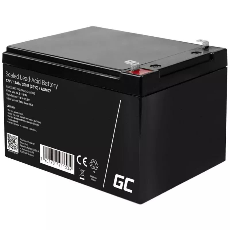 UPS-Batterie Grün Cell AGM04 12V 7Ah versiegelte Blei-Säure (VRLA) schwarz, 1 Stück