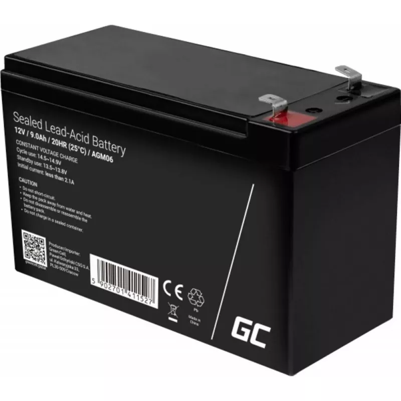 USV-Batterie Grün Cell AGM06 — 12 V 9 Ah Blei-Vlies (VRLA) 95 × 151 × 65 mm, 2,3 kg