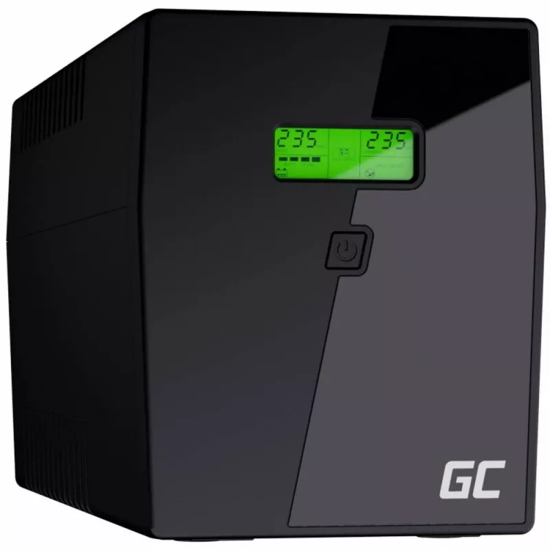 Unterbrechungsfreie Stromversorgung Green Cell UPS05 — Line-Interactive 2 kVA / 1200 W, 5x Typ-F-Steckdosen, LCD, USB, RJ-45