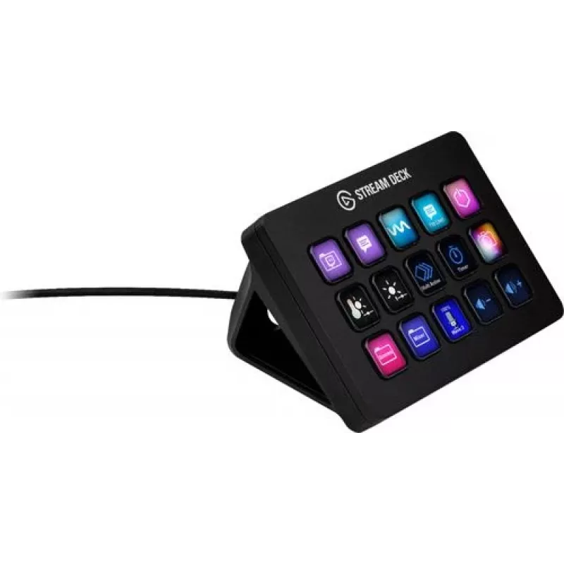 Elgato Stream Deck MK.2 – Anpassbares 15-Tasten-USB-Aufgabensteuerfeld mit klassischen Tasten, Schwarz