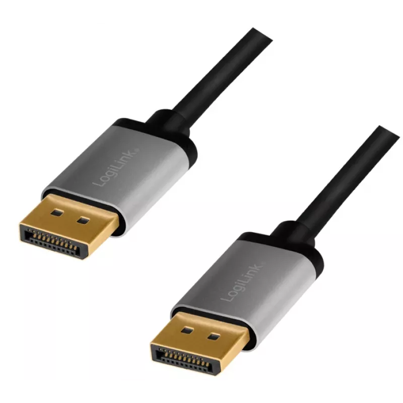DisplayPort Kabel LogiLink CDA0100 1 m Schwarz Grau
