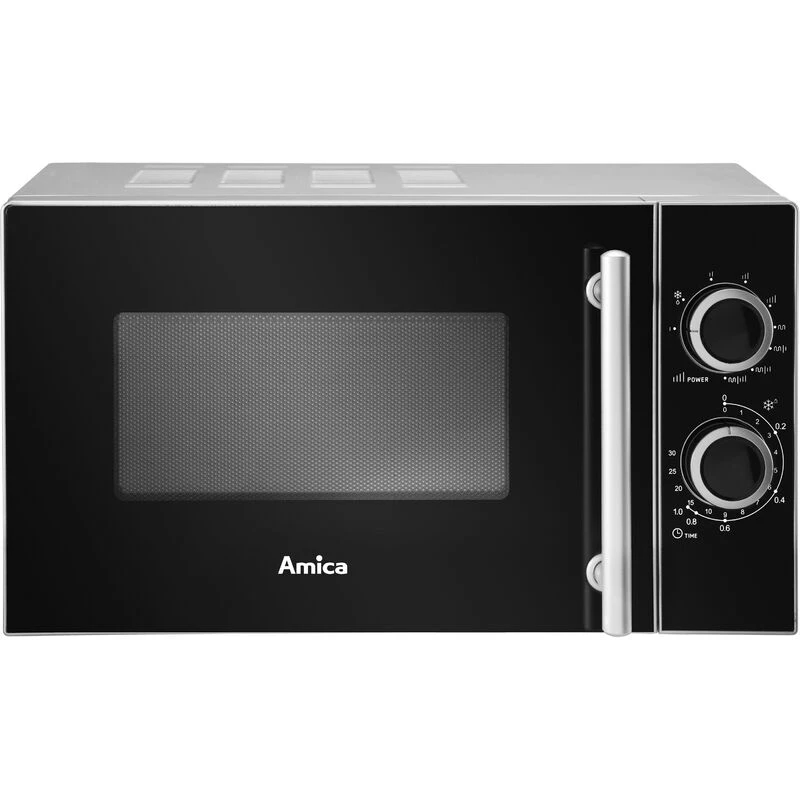 Amica AMGF20M1GS Mikrowelle Arbeitsplatte Grill-Mikrowelle 20 L 700 W Schwarz, Silber