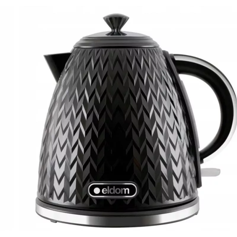 ELDOM NELA Wasserkocher, 1,7 l Fassungsvermögen, 2000 W Leistung, schwarz