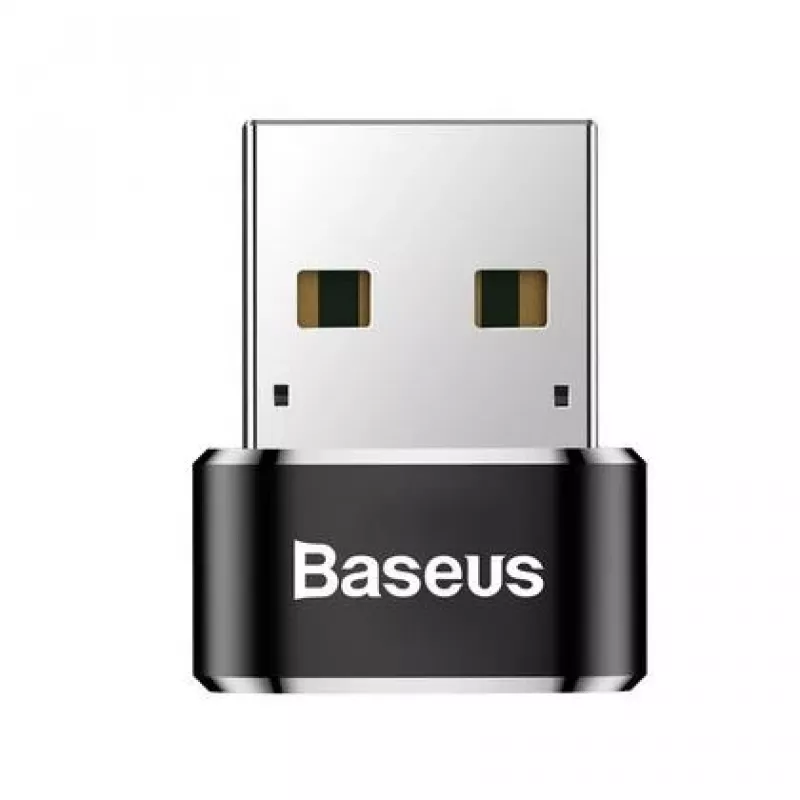 Baseus USB-Stecker auf Typ-C-Buchse Adapter Konverter Schwarz