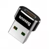Baseus USB-Stecker auf Typ-C-Buchse Adapter Konverter Schwarz
