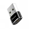 Baseus USB-Stecker auf Typ-C-Buchse Adapter Konverter Schwarz