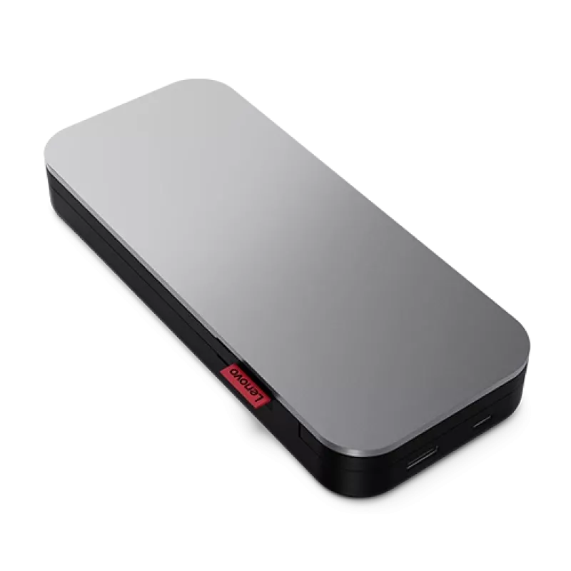 Lenovo Go USB-C Laptop Powerbank (20.000 mAh), Lithium-Ionen, Schwarz-Grau, USB Typ-A und Typ-C