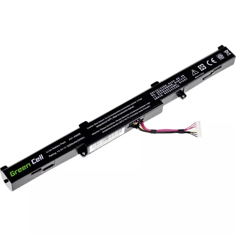 Akku Grün Cell AS77 für ASUS-Laptops — Li-Ion 15 V, 2200 mAh, 4 Zellen, schwarz