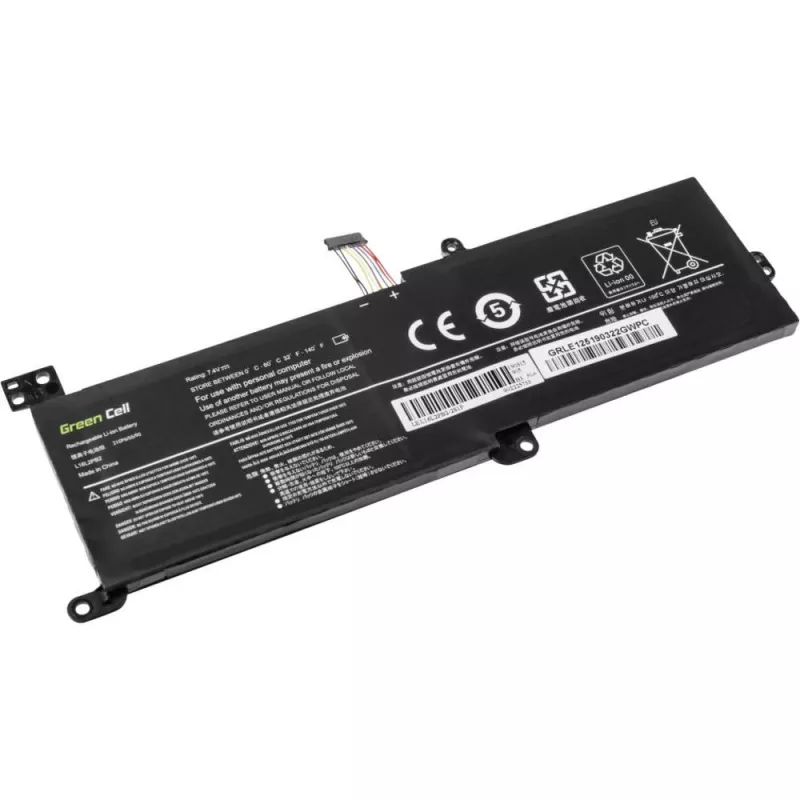 Battery Grün Cell LE125 for Lenovo IdeaPad (7,4 V, 3500 mAh, LiPo, schwarz)