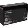 Wiederaufladbare versiegelte Blei-Säure-Batterie Grün Cell AGM12 6 V 7000 mAh Schwarz