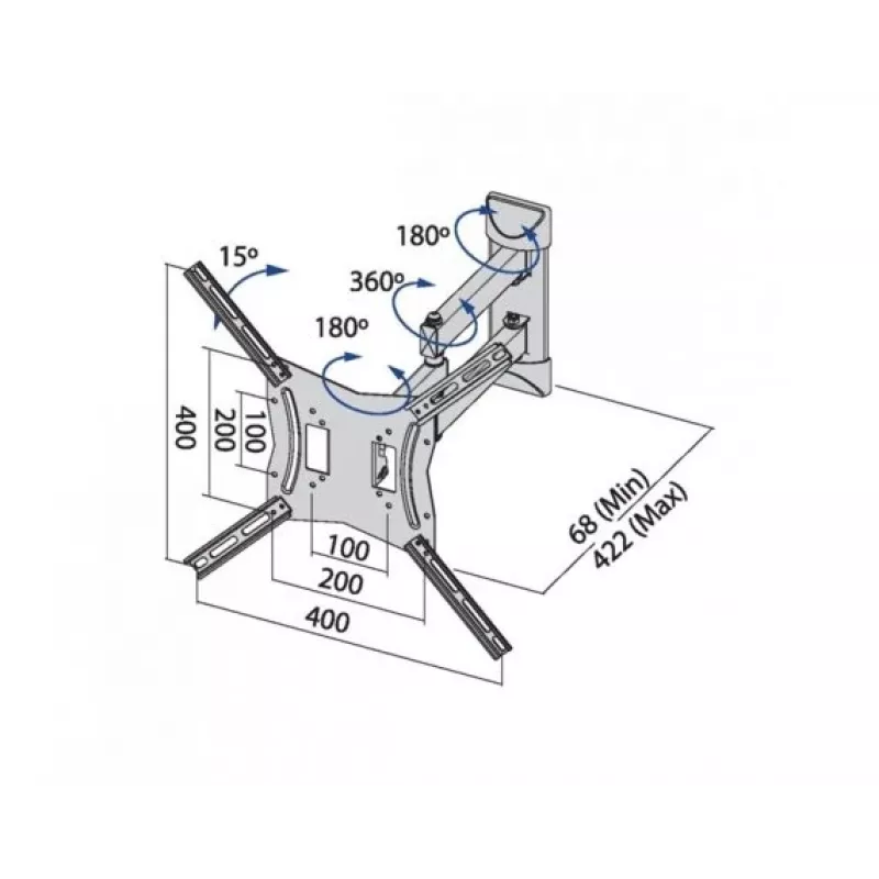 TB TV-Wandhalterung TB-254E bis 60 Zoll 30 kg
