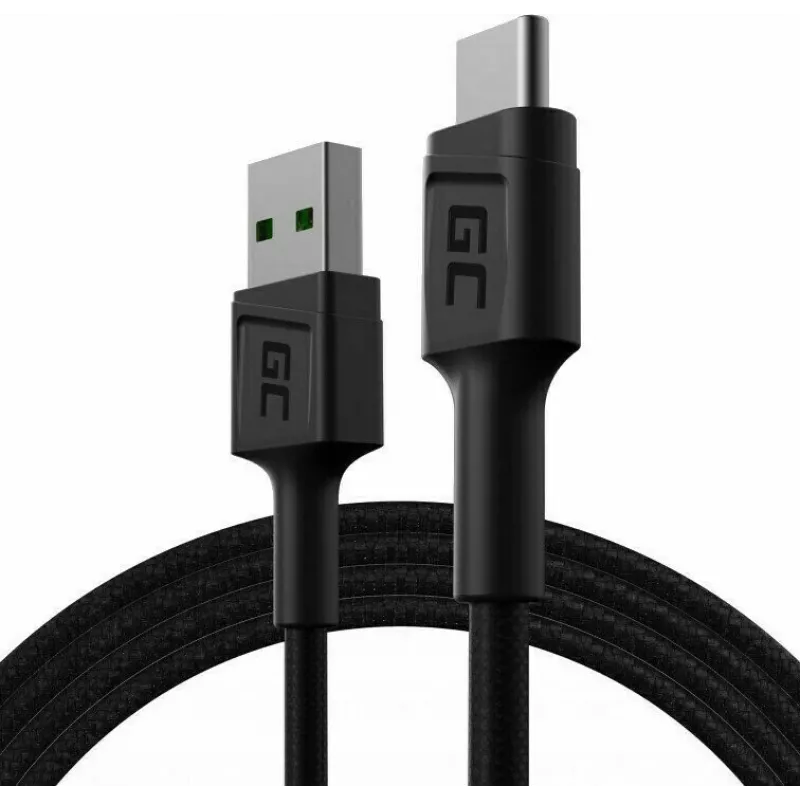 USB-Kabel Grün Cell KABGC22 USB 2.0 1,2 m USB A USB C Schwarz