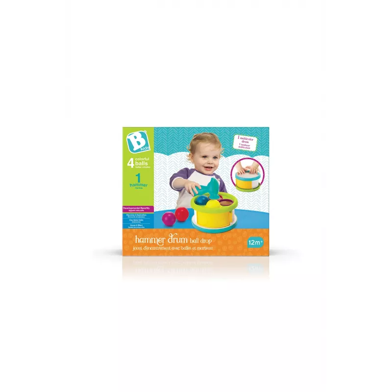 Ball Drop Hammer Spielzeug B-kids 1164883N mit bunten Bällen und musikalischen Klängen