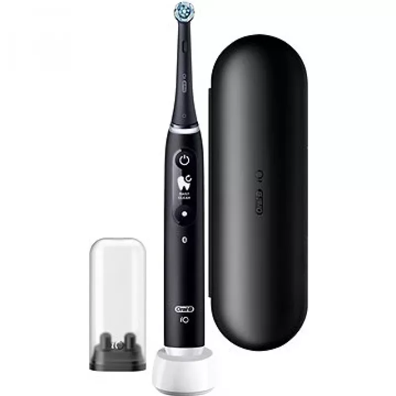 Oral-B iO6 elektrische Zahnbürste mit Tasche Schwarz Onyx