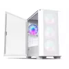 Montech AIR 100 ARGB MICRO-ATX-Tower mit vier vorinstallierten ARGB-Lüftern, ultra-minimalistischem Design, feinem Mesh-Frontpanel, hohem Luftstrom, einzigartiger Seite