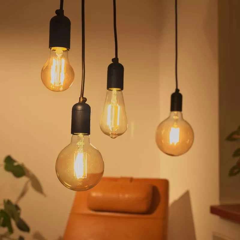 Smarte Glühbirne Denver LBF-404 Wi‑Fi Schwarz Transparent Energieklasse F