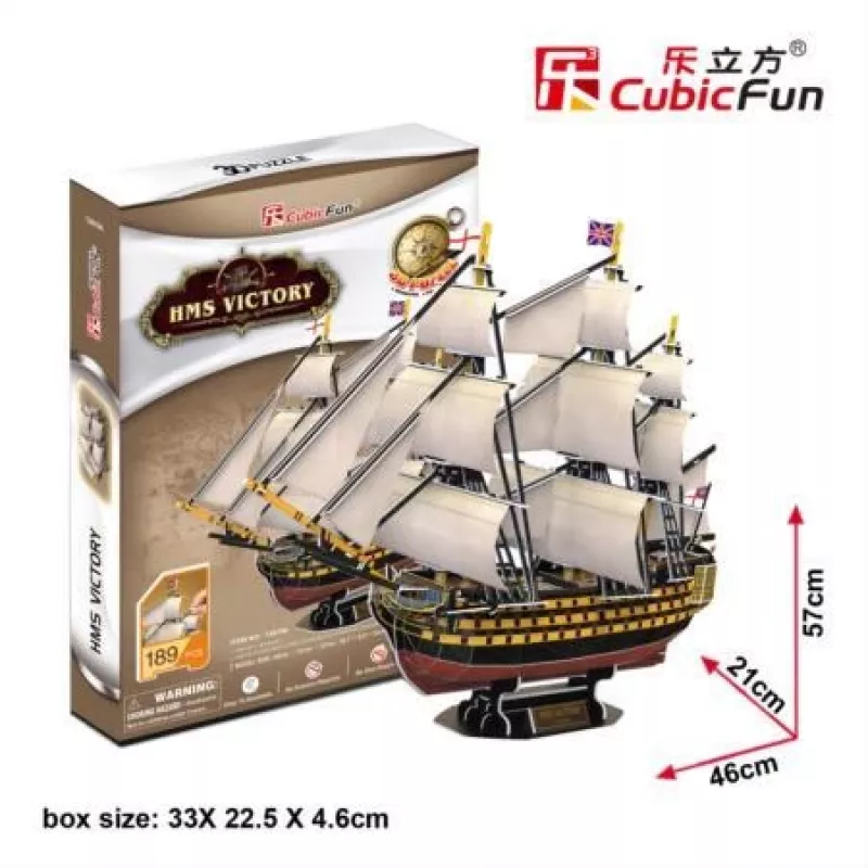 3D-Puzzle CubicFun HMS Victory