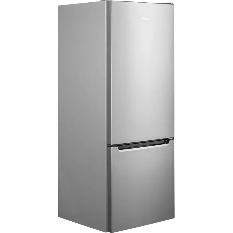 Freistehende Kühl-Gefrierkombination AMICA KGCL 384 160 E, Gesamt 205 L, Kühlteil 153 L, Gefrierteil 52 L, unteres Gefrierfach, Edelstahl