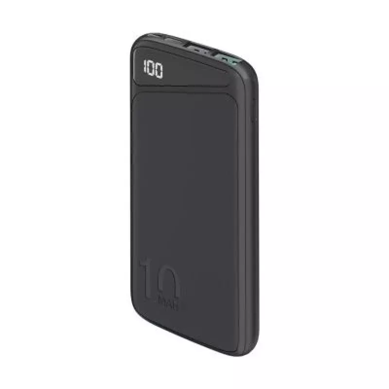 Fast-Charging-Powerbank 10.000 mAh (schwarz, USB-C PD, QC 3.0, 10.000 mAh)
