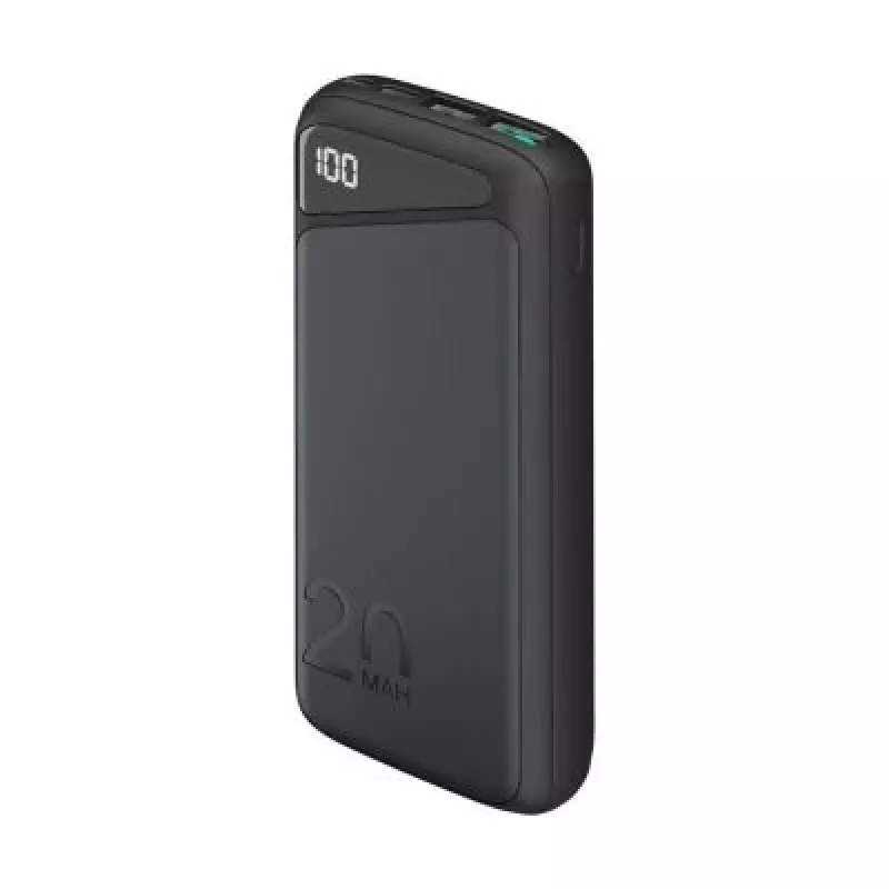 Schnelllade-Powerbank 20.000 mAh (schwarz, PD, Quick Charge 3.0, Super Charge)