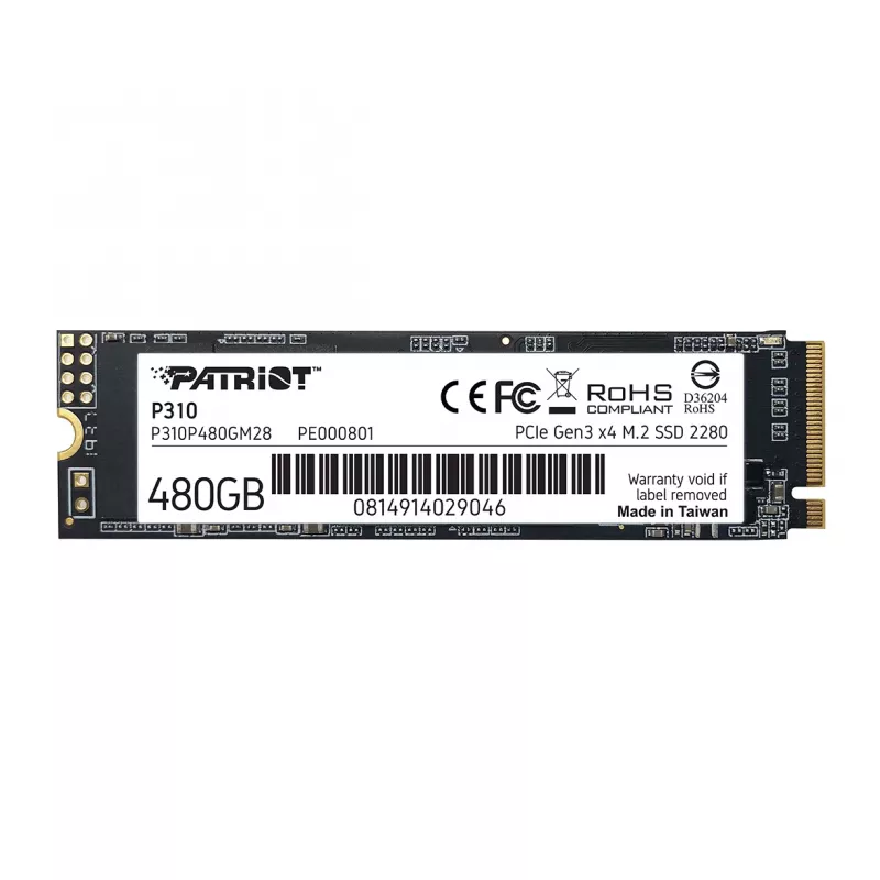SSD Patriot Memory 480 GB M.2 PCI Express 3.0 NVMe P310