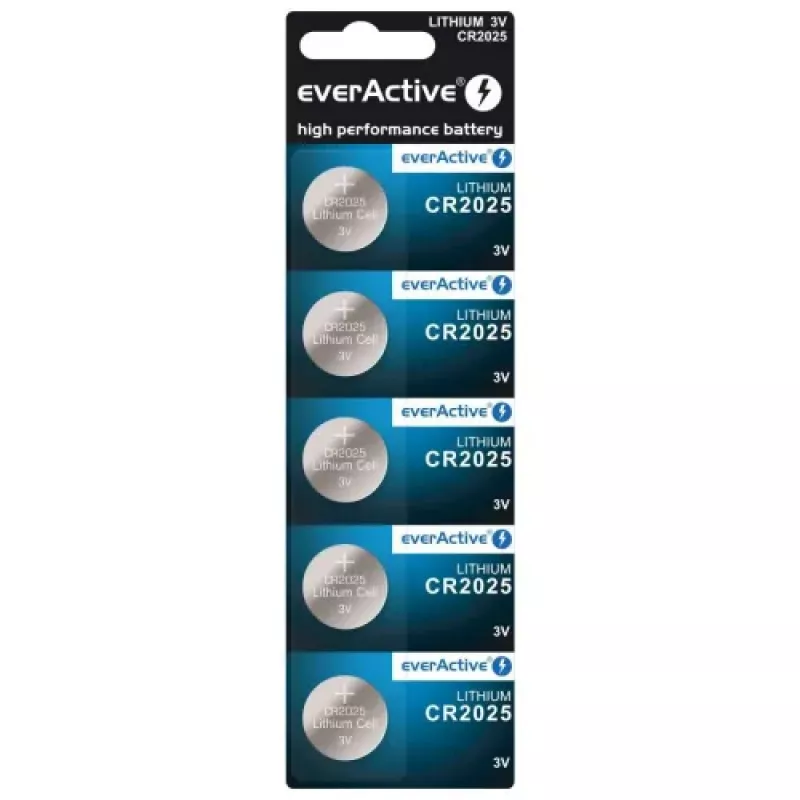 Lithium-Batterie mini everActive CR2025 - Blister 5 Stk.
