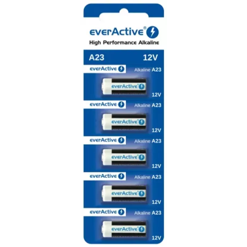 Alkaline-Batteriepack everActive A23 12V, 5 Stück Blister — für Fernbedienungen und kleine Elektronik