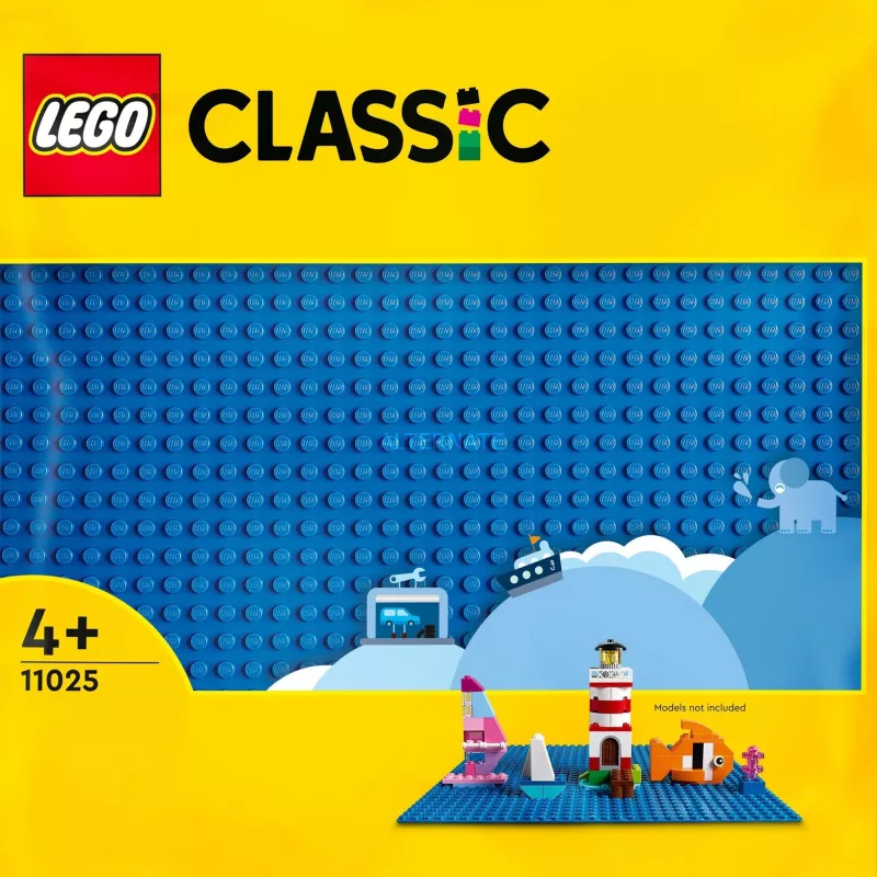 LEGO Bauplatte 11025 — blaue Grundplatte 32x32 Noppen, 250×250 mm