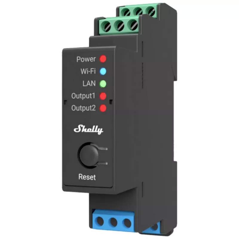 Shelly Pro 2 DIN-Schienen WiFi/LAN/Bluetooth Relaisschalter