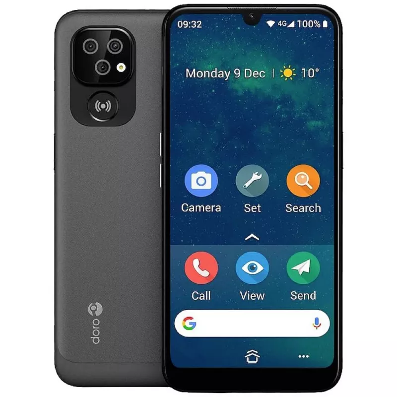 Doro 8100 Plus 15,5 cm (6,1 inch) Dual-SIM Android 11 Go Edition 4G USB Typ-C 2 GB 32 GB 3000 mAh Grau (380501)