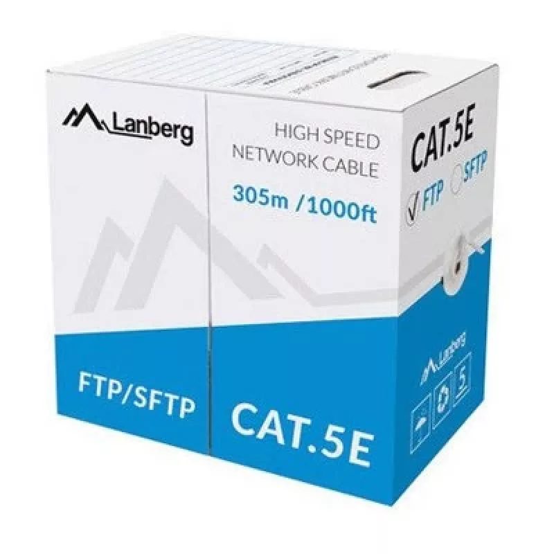 Netzwerkkabel Lanberg LCS5-11CU-0305-S RJ45 Cat5e 305 m Grau