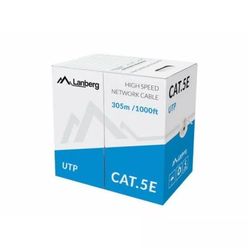Netzwerkkabel LANBERG LCU5-10CC-0305-G U/UTP Cat5e 305 m Grün, 24 AWG, CCA, PVC-Mantel