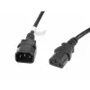 Lanberg CA-C13E-11CC-0030-BK Stromkabel Schwarz 3 m C13-Koppler C14-Koppler (CA-C13E-11CC-0030-BK)