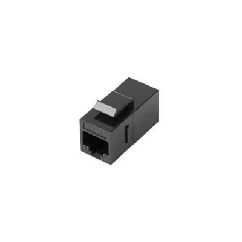 Keystone-Modul LANBERG KSU6-3000 — Cat6 U/UTP RJ-45 Buchse auf RJ-45 Buchse, flache Bauweise, schwarz