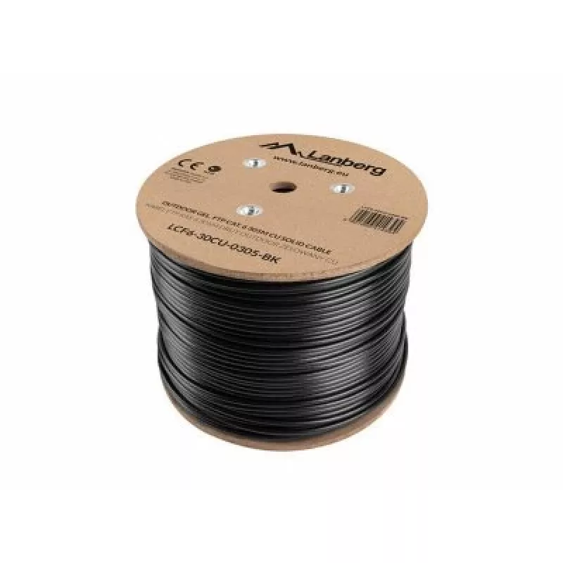 Netzwerkkabel Lanberg LCF6-30CU-0305-BK RJ45 Cat6 305 m Schwarz