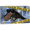 Metallspielzeug-Polizeirevolver Gonher 8-Schuss, Metallkonstruktion, Modell 258441