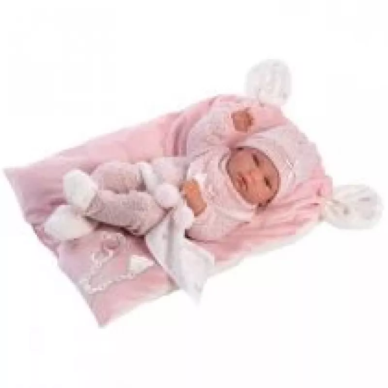 Llorens Nica 73860 Babypuppe auf Decke, 40 cm