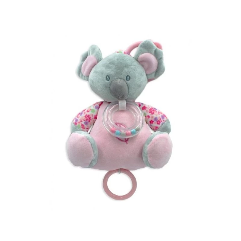 Musikdose TULILO Koala 18 cm rosa – Musikspielzeug für Babys, 18 cm Höhe