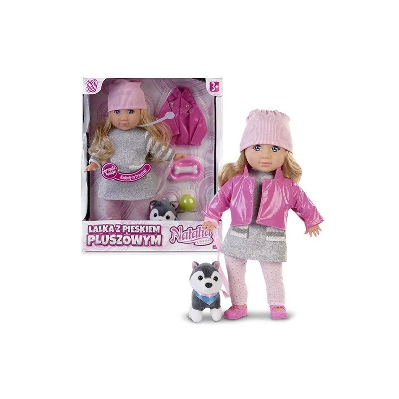 Artyk Natalia Puppe mit Plüschhund 35 cm, Artyk 121661