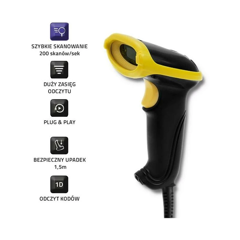 Hand-Barcodeleser Qoltec 50860