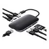 Laptop-Dock AUKEY CB-C71 — 3x USB‑C (USB 3.2 Gen1), HDMI, RJ‑45, MicroSD, USB PD 100 W, 0,15 m Kabel, schwarz