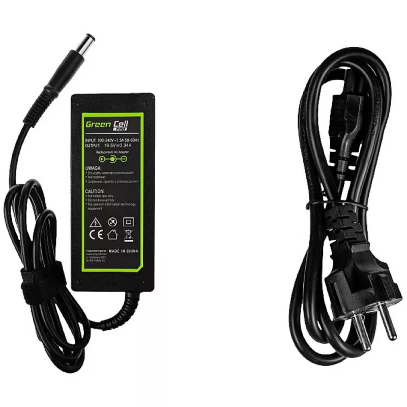 Green Cell AD07AP Netzteil AC-Adapter für Dell 19,5V 3,34A 65W / 7,4mm-5,0mm