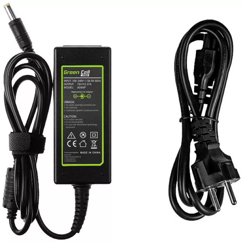Green Cell Pro Ladegerät für Acer Aspire E5-511 E5-521 E5-573 E5-573g Es1-131 Es1-512 Es1-531 V5-171 19V 2,37A 45W