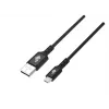 Kabel USB0-Micro USB 2m Silikon schwarz Quick Charge