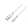 Kabel USB-USB C 2m silicone Weiß Quick Charge