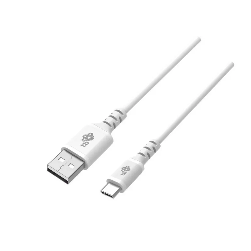 Kabel USB-USB C 2m silicone Weiß Quick Charge