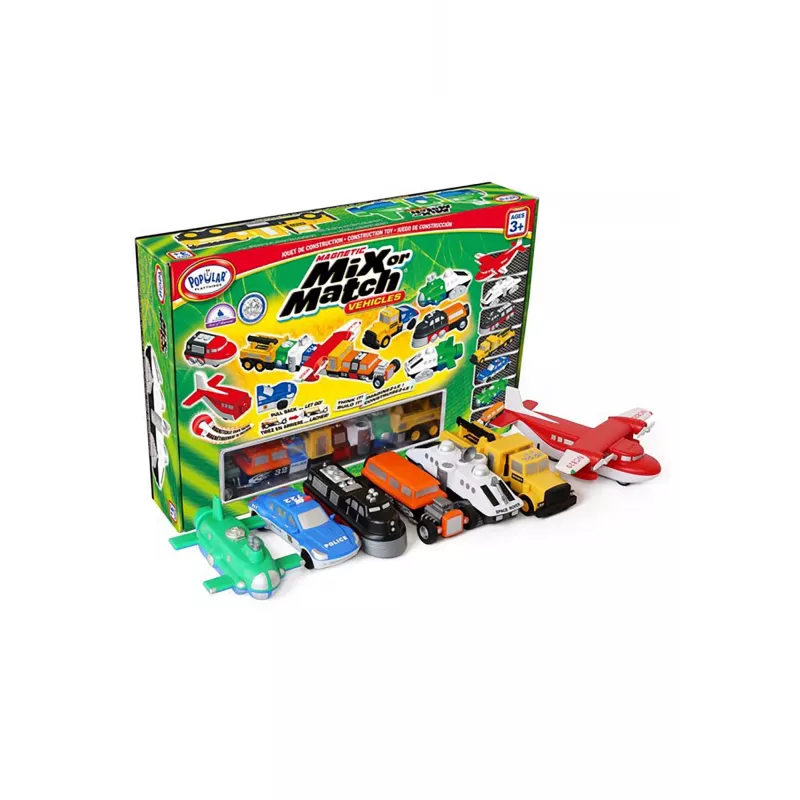Fahrzeugset Popular Playthings Magnetic Mix or Match