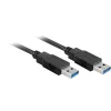 Wentronic Goobay USB 3.0 SuperSpeed-Kabel, Schwarz, 3 m - USB 3.0-Stecker (Typ A) > USB 3.0-Stecker (Typ A) (93929)